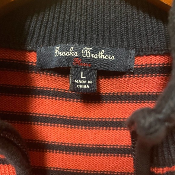 Brooks Brothers Women’s Striped Knit Zippered Cardigan Size Large - Picture 5 of 6